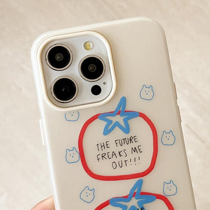 For iPhone 16 Pro Max Frosted 3 in 1 Design Shockproof Phone Case - Tomato - EDA009750801A