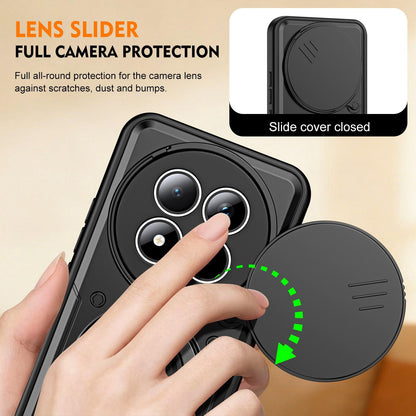 For Redmi Note 15 Pro 5G Global 163.6m Ring Holder Lens Slide Cover Phone Case - Black - EDA009751103C