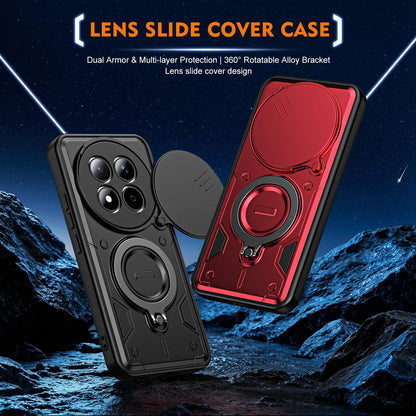 For Redmi Note 15 Pro 5G Global 163.6m Ring Holder Lens Slide Cover Phone Case - Purple - EDA009751103E