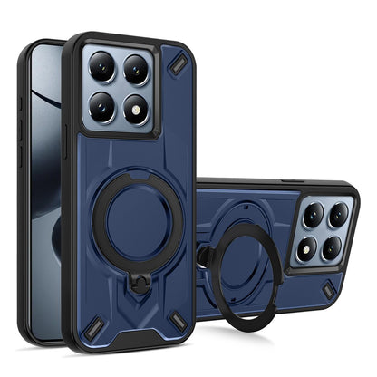 For Xiaomi 14T Dijia Rotating Bracket Magnetic Phone Case - Blue - EDA009752701E