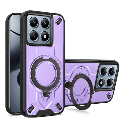 For Xiaomi 14T Dijia Rotating Bracket Magnetic Phone Case - Purple - EDA009752701H