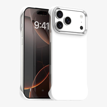 For iPhone 17 Pro Max Ultra-Slim Frameless TPU + PET + PC Shockproof Phone Case - White - EDA009752901A