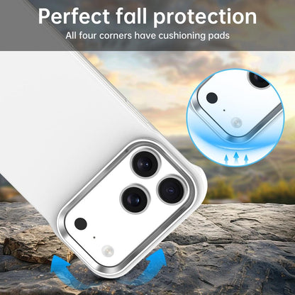 For iPhone 17 Pro Max Ultra-Slim Frameless TPU + PET + PC Shockproof Phone Case - White - EDA009752901A