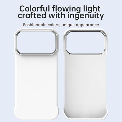 For iPhone 17 Pro Max Ultra-Slim Frameless TPU + PET + PC Shockproof Phone Case - White - EDA009752901A