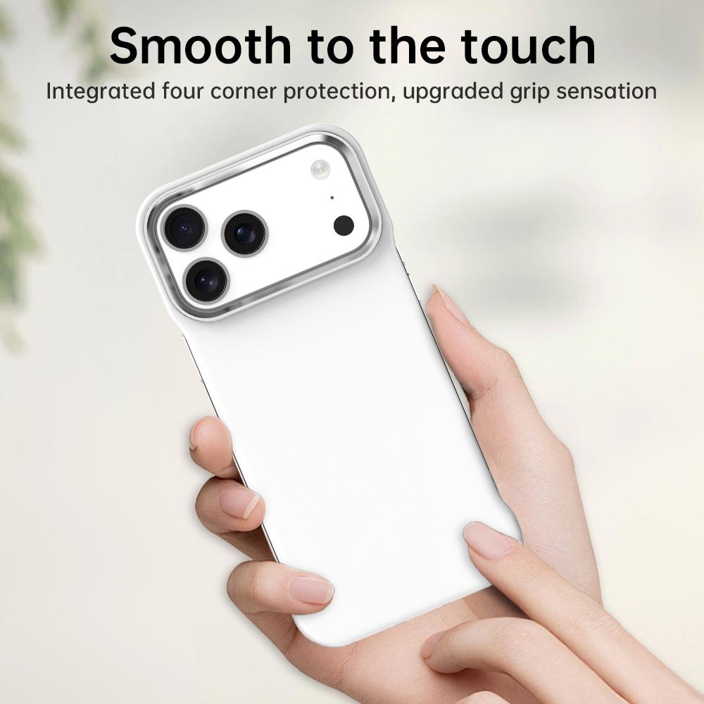 For iPhone 17 Pro Max Ultra-Slim Frameless TPU + PET + PC Shockproof Phone Case - White - EDA009752901A