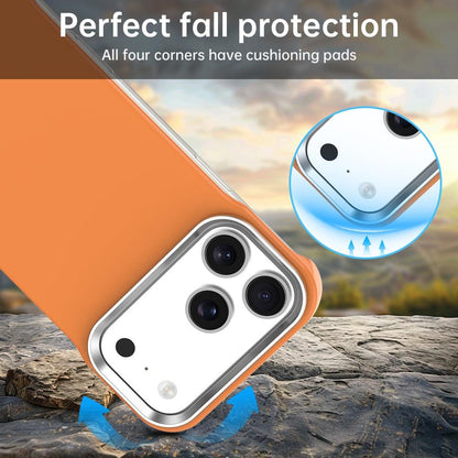 For iPhone 17 Pro Max Ultra-Slim Frameless TPU + PET + PC Shockproof Phone Case - Orange - EDA009752901B