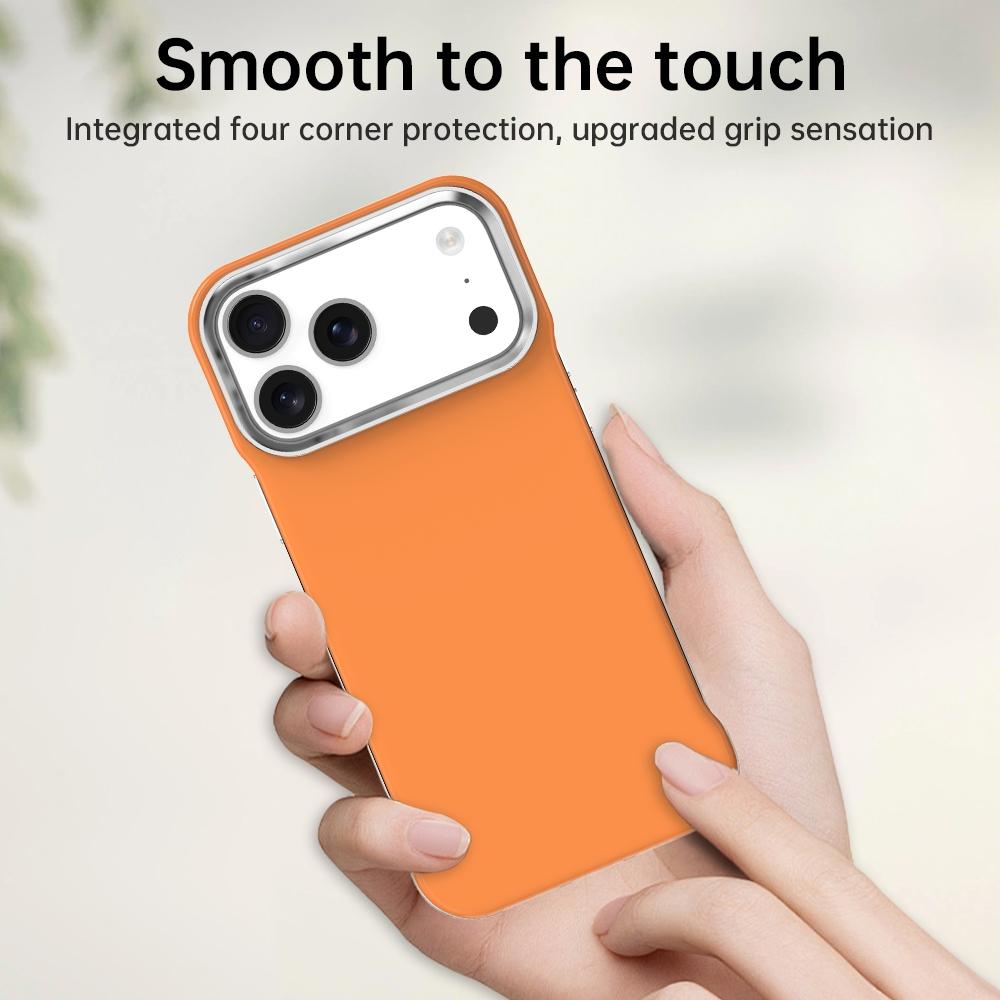 For iPhone 17 Pro Max Ultra-Slim Frameless TPU + PET + PC Shockproof Phone Case - Orange - EDA009752901B