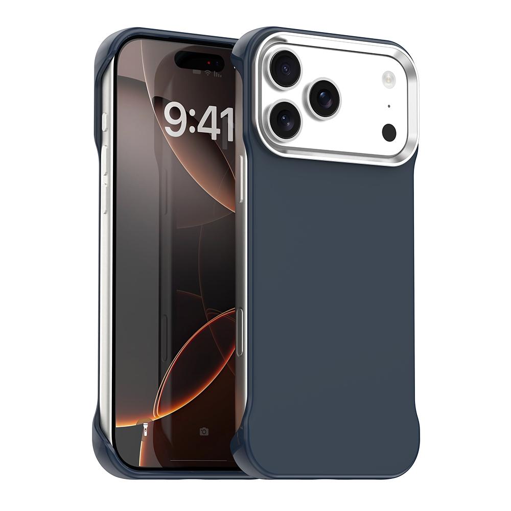 For iPhone 17 Pro Max Ultra-Slim Frameless TPU + PET + PC Shockproof Phone Case - Blue - EDA009752901E