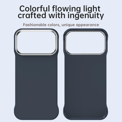 For iPhone 17 Pro Max Ultra-Slim Frameless TPU + PET + PC Shockproof Phone Case - Blue - EDA009752901E