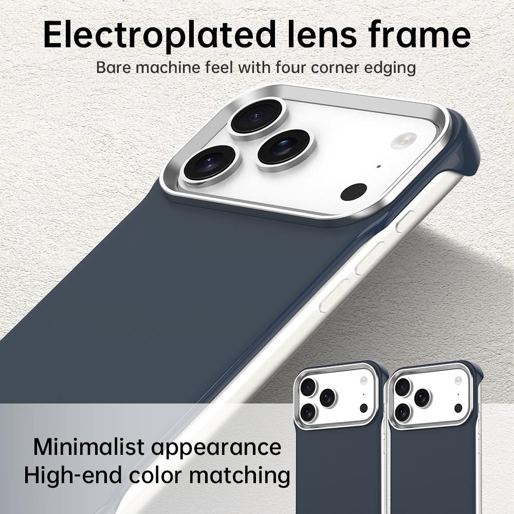 For iPhone 17 Pro Max Ultra-Slim Frameless TPU + PET + PC Shockproof Phone Case - Blue - EDA009752901E