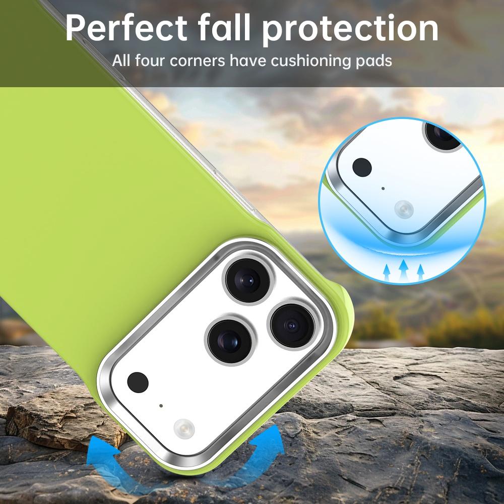 For iPhone 17 Pro Max Ultra-Slim Frameless TPU + PET + PC Shockproof Phone Case - Green - EDA009752901F