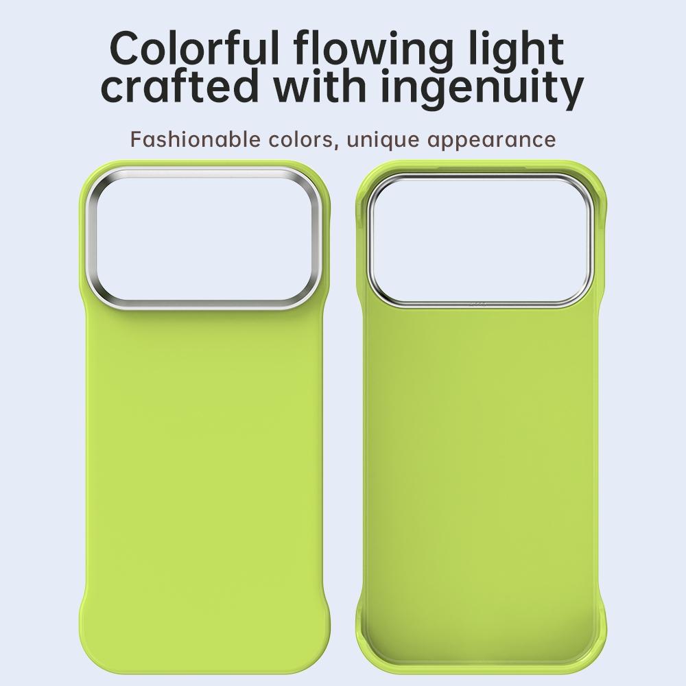 For iPhone 17 Pro Max Ultra-Slim Frameless TPU + PET + PC Shockproof Phone Case - Green - EDA009752901F