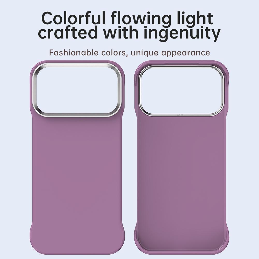 For iPhone 17 Pro Max Ultra-Slim Frameless TPU + PET + PC Shockproof Phone Case - Purple - EDA009752901G