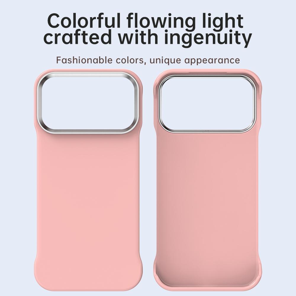 For iPhone 17 Pro Ultra-Slim Frameless TPU + PET + PC Shockproof Phone Case - Pink - EDA009752902C