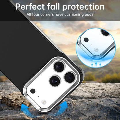 For iPhone 17 Pro Ultra-Slim Frameless TPU + PET + PC Shockproof Phone Case - Black - EDA009752902D