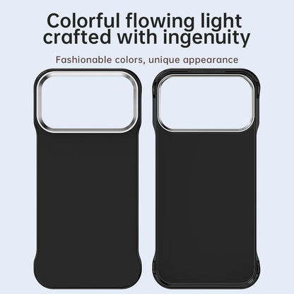 For iPhone 17 Pro Ultra-Slim Frameless TPU + PET + PC Shockproof Phone Case - Black - EDA009752902D