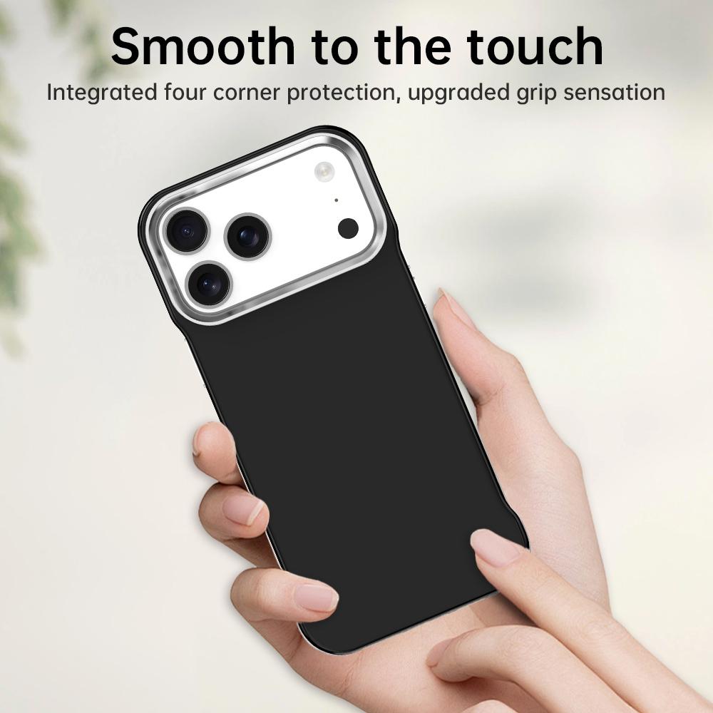 For iPhone 17 Pro Ultra-Slim Frameless TPU + PET + PC Shockproof Phone Case - Black - EDA009752902D