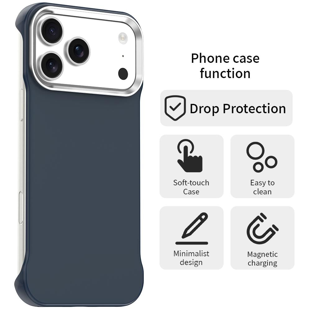 For iPhone 17 Pro Ultra-Slim Frameless TPU + PET + PC Shockproof Phone Case - Blue - EDA009752902E