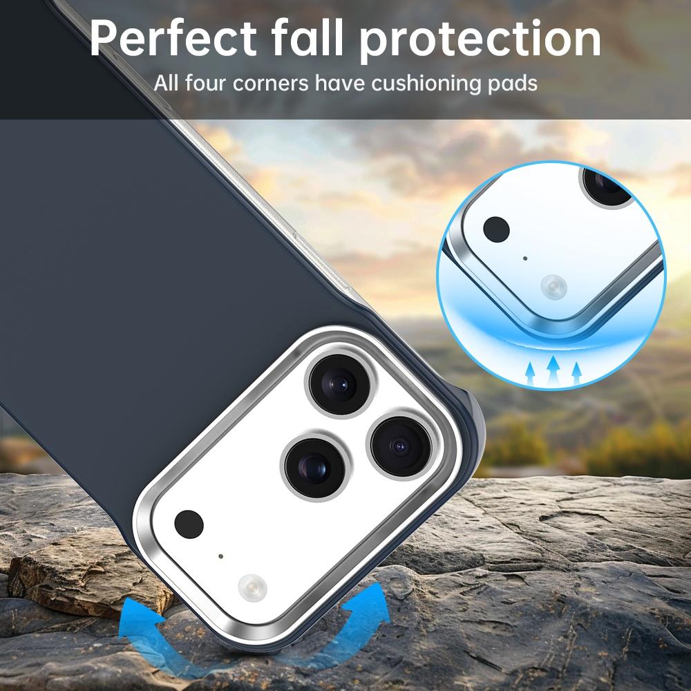 For iPhone 17 Pro Ultra-Slim Frameless TPU + PET + PC Shockproof Phone Case - Blue - EDA009752902E