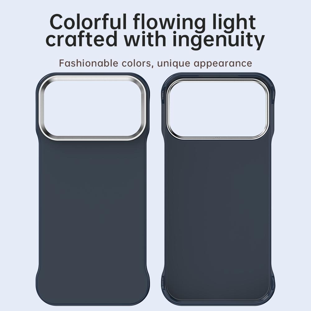 For iPhone 17 Pro Ultra-Slim Frameless TPU + PET + PC Shockproof Phone Case - Blue - EDA009752902E