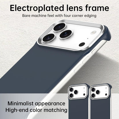 For iPhone 17 Pro Ultra-Slim Frameless TPU + PET + PC Shockproof Phone Case - Blue - EDA009752902E