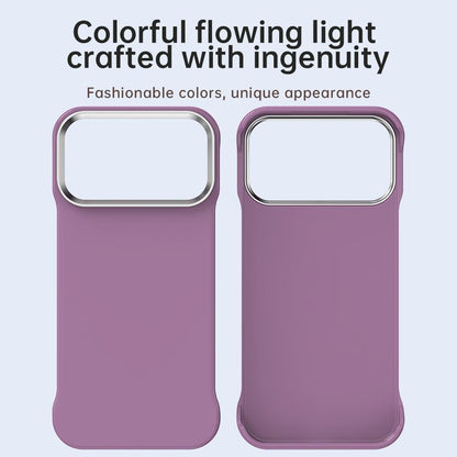 For iPhone 17 Pro Ultra-Slim Frameless TPU + PET + PC Shockproof Phone Case - Purple - EDA009752902G