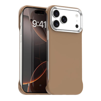 For iPhone 17 Pro Ultra-Slim Frameless TPU + PET + PC Shockproof Phone Case - Brown - EDA009752902H