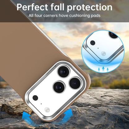 For iPhone 17 Pro Ultra-Slim Frameless TPU + PET + PC Shockproof Phone Case - Brown - EDA009752902H