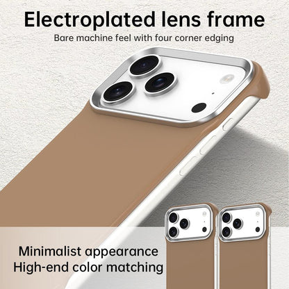 For iPhone 17 Pro Ultra-Slim Frameless TPU + PET + PC Shockproof Phone Case - Brown - EDA009752902H