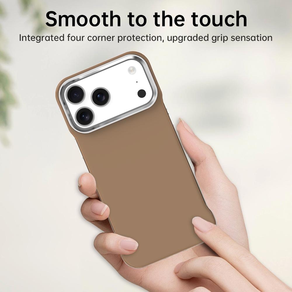For iPhone 17 Pro Ultra-Slim Frameless TPU + PET + PC Shockproof Phone Case - Brown - EDA009752902H