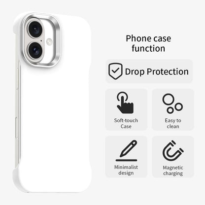 For iPhone 17 Ultra-Slim Frameless TPU + PET + PC Shockproof Phone Case - White - EDA009752903A