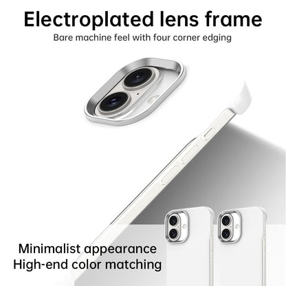 For iPhone 17 Ultra-Slim Frameless TPU + PET + PC Shockproof Phone Case - White - EDA009752903A