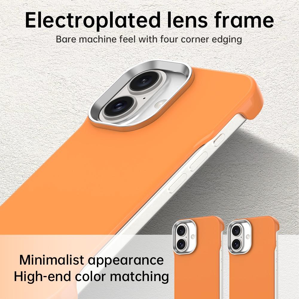 For iPhone 17 Ultra-Slim Frameless TPU + PET + PC Shockproof Phone Case - Orange - EDA009752903B