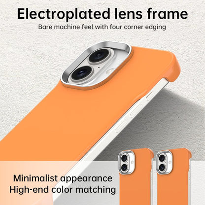 For iPhone 17 Ultra-Slim Frameless TPU + PET + PC Shockproof Phone Case - Orange - EDA009752903B