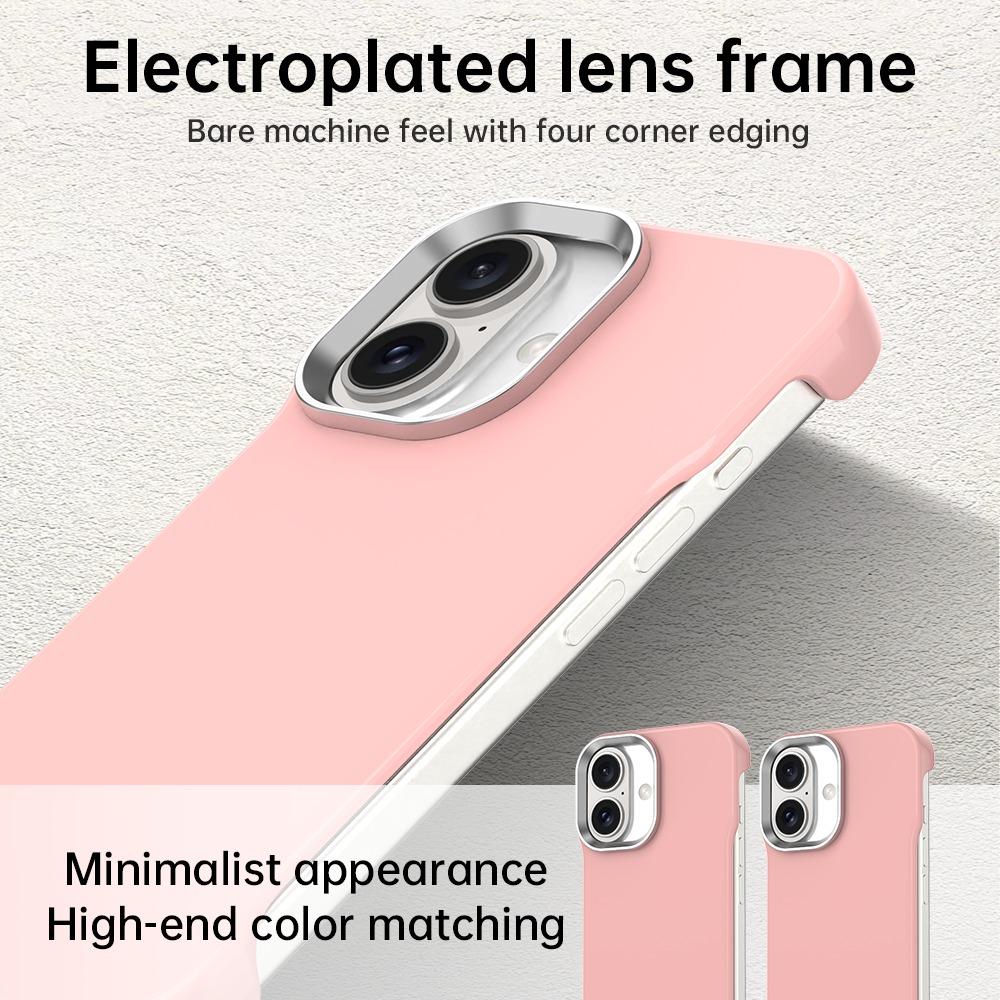 For iPhone 17 Ultra-Slim Frameless TPU + PET + PC Shockproof Phone Case - Pink - EDA009752903C