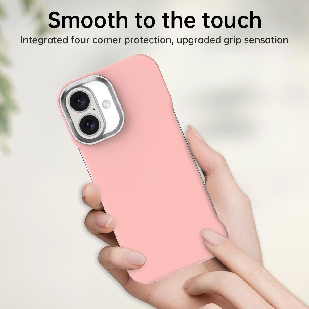 For iPhone 17 Ultra-Slim Frameless TPU + PET + PC Shockproof Phone Case - Pink - EDA009752903C