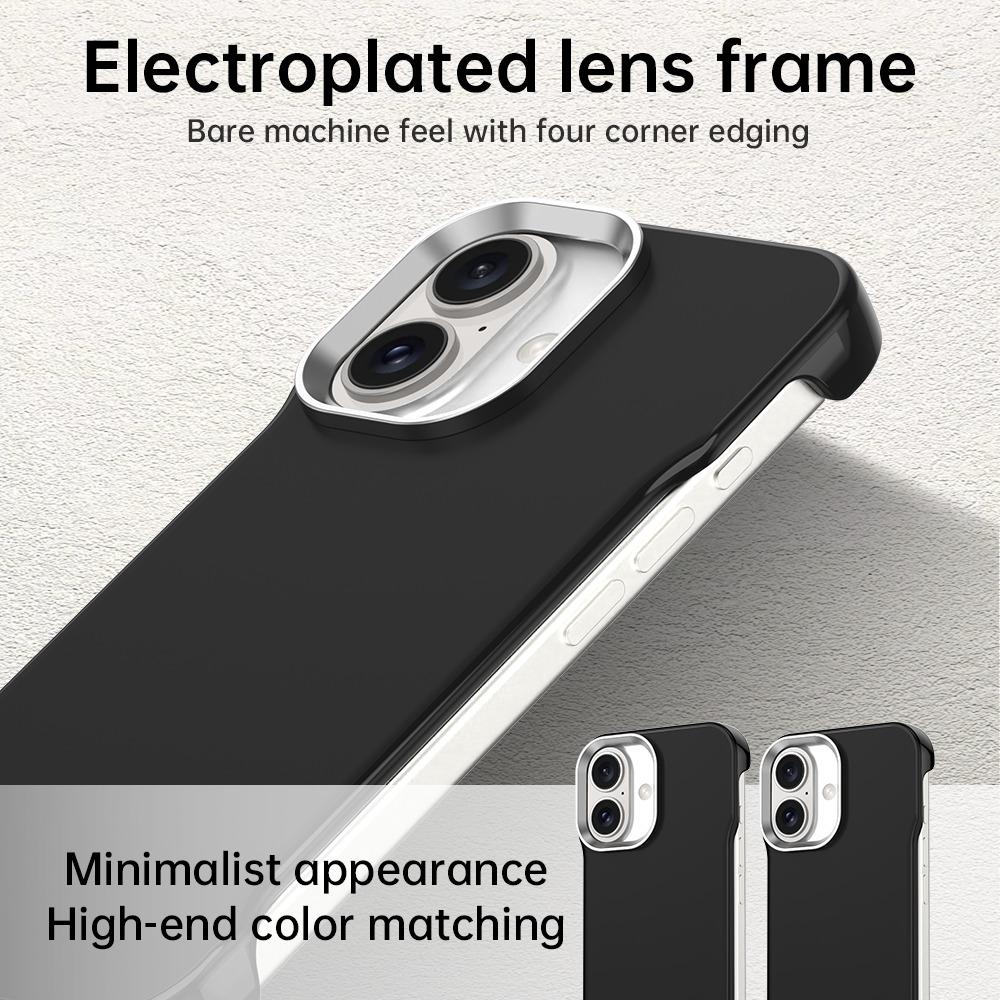 For iPhone 17 Ultra-Slim Frameless TPU + PET + PC Shockproof Phone Case - Black - EDA009752903D