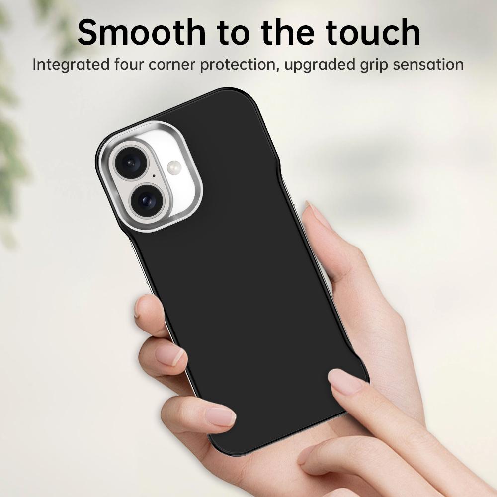 For iPhone 17 Ultra-Slim Frameless TPU + PET + PC Shockproof Phone Case - Black - EDA009752903D