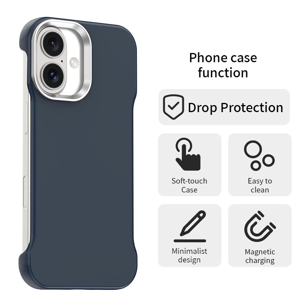 For iPhone 17 Ultra-Slim Frameless TPU + PET + PC Shockproof Phone Case - Blue - EDA009752903E