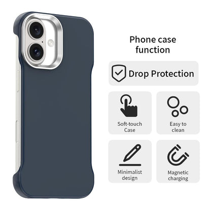 For iPhone 17 Ultra-Slim Frameless TPU + PET + PC Shockproof Phone Case - Blue - EDA009752903E