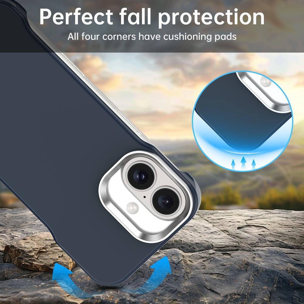 For iPhone 17 Ultra-Slim Frameless TPU + PET + PC Shockproof Phone Case - Blue - EDA009752903E