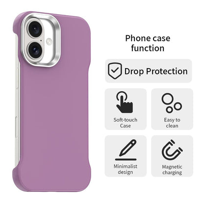 For iPhone 17 Ultra-Slim Frameless TPU + PET + PC Shockproof Phone Case - Purple - EDA009752903G