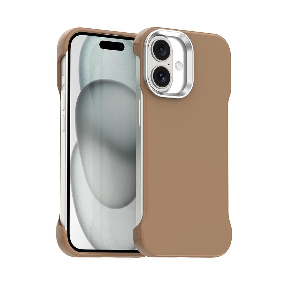 For iPhone 17 Ultra-Slim Frameless TPU + PET + PC Shockproof Phone Case - Brown - EDA009752903H