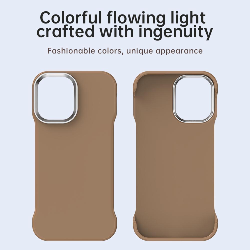 For iPhone 17 Ultra-Slim Frameless TPU + PET + PC Shockproof Phone Case - Brown - EDA009752903H