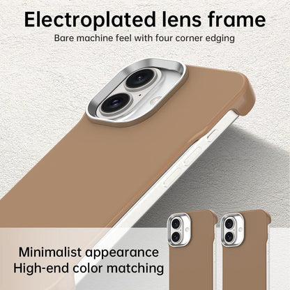 For iPhone 17 Ultra-Slim Frameless TPU + PET + PC Shockproof Phone Case - Brown - EDA009752903H