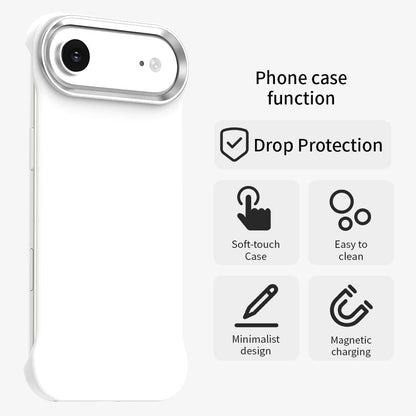 For iPhone Air Ultra-Slim Frameless TPU + PET + PC Shockproof Phone Case - White - EDA009752904A