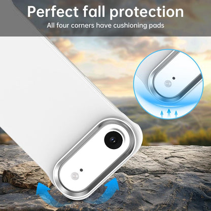 For iPhone Air Ultra-Slim Frameless TPU + PET + PC Shockproof Phone Case - White - EDA009752904A