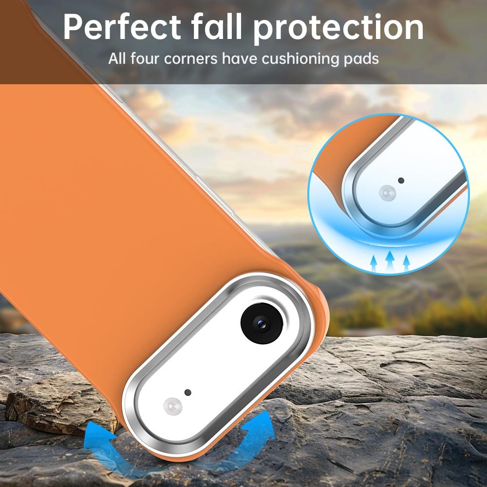 For iPhone Air Ultra-Slim Frameless TPU + PET + PC Shockproof Phone Case - Orange - EDA009752904B