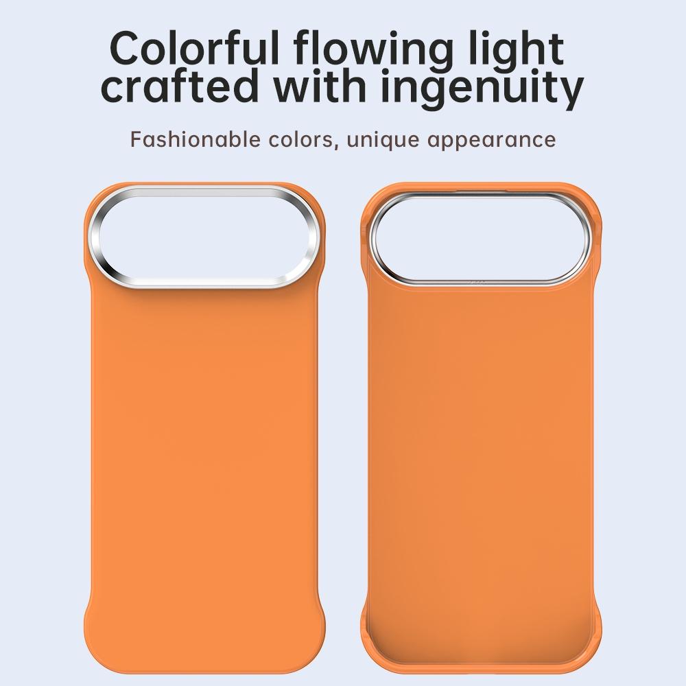 For iPhone Air Ultra-Slim Frameless TPU + PET + PC Shockproof Phone Case - Orange - EDA009752904B