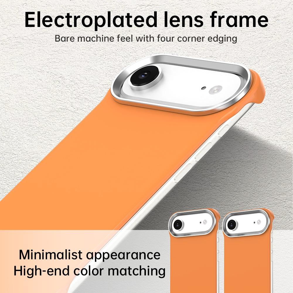 For iPhone Air Ultra-Slim Frameless TPU + PET + PC Shockproof Phone Case - Orange - EDA009752904B